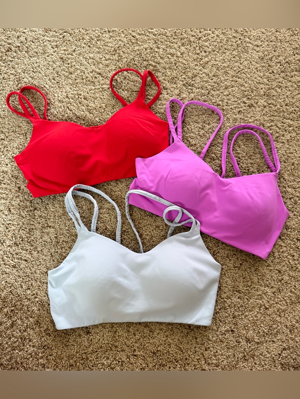 AVIA Women’s Sports Bra Bundle Size Medium 3 Pack Padded Medium Impact Bras